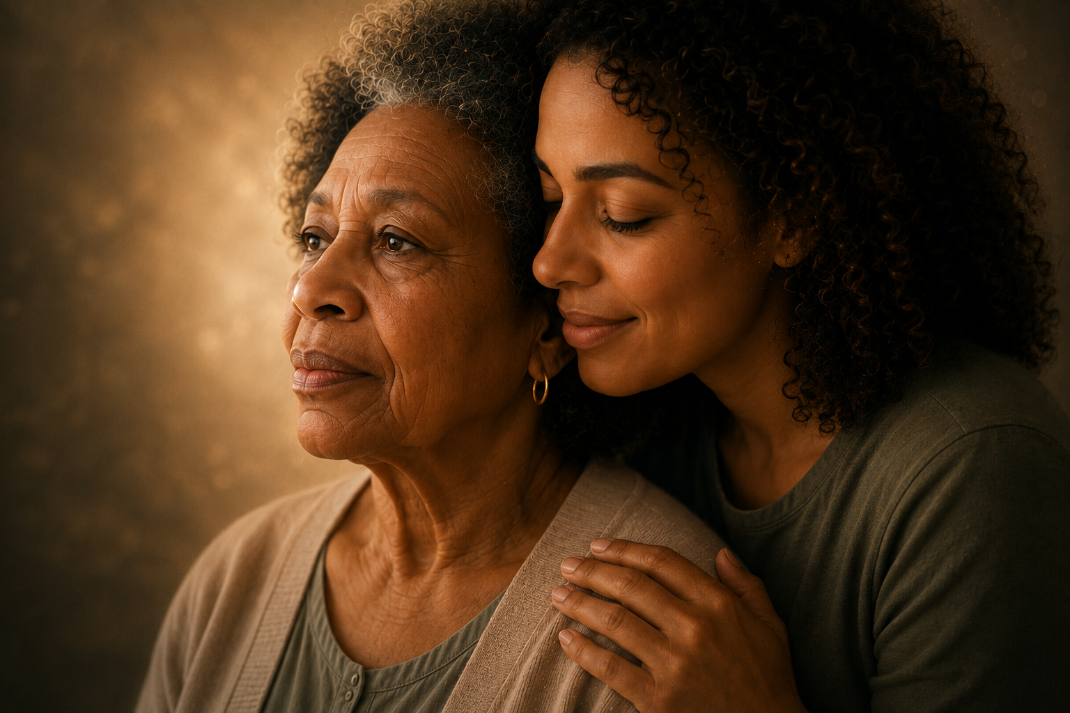 A caregiver providing connection and support